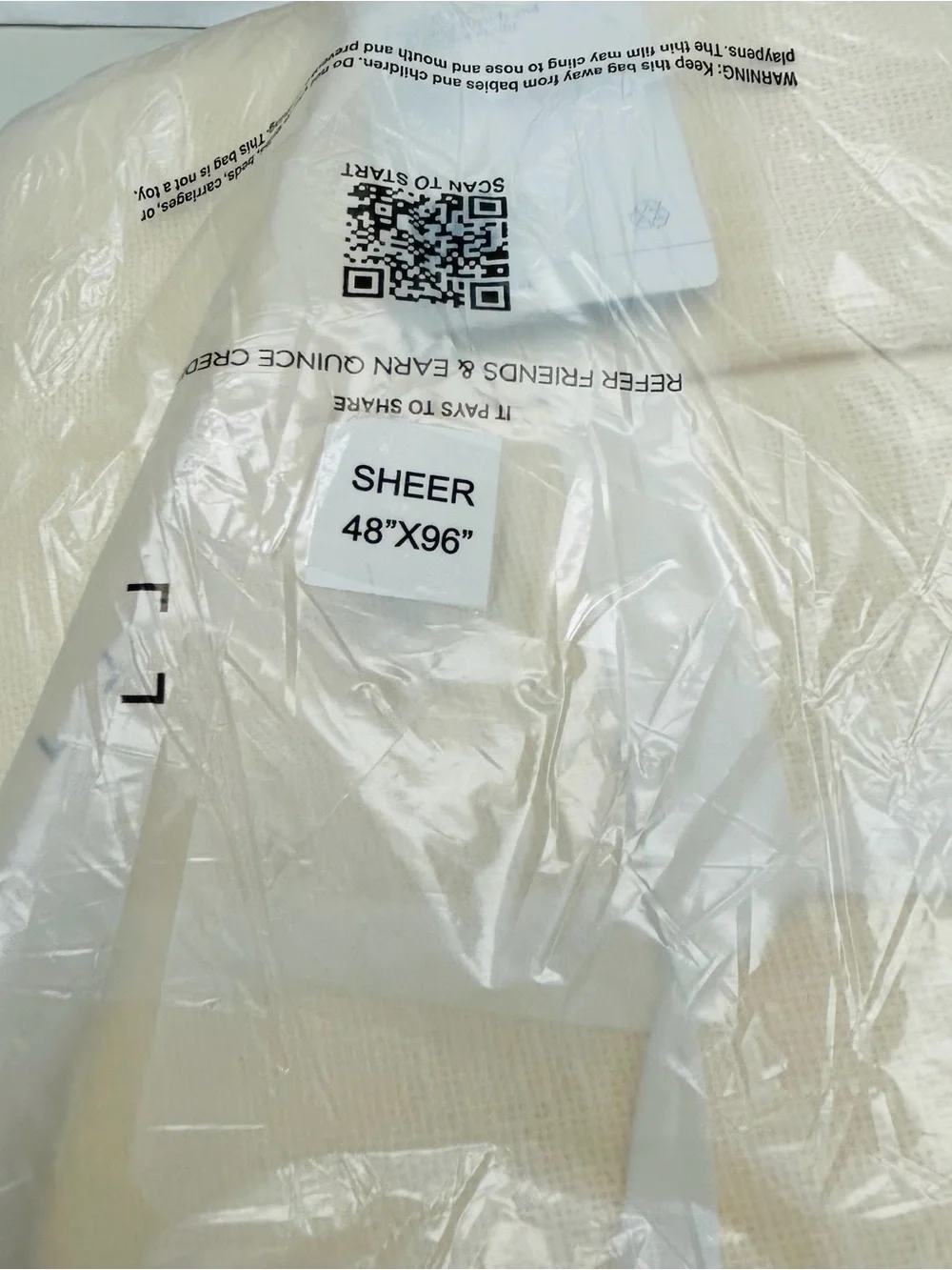 NWT QUINCE Set Of 2 48x96 Cotton Slub Curtains Natural 9596